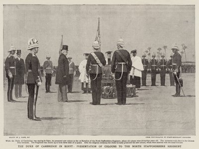 El Duque de Cambridge en Egipto, Presentación de Colores al Regimiento de North Staffordshire de Joseph Nash
